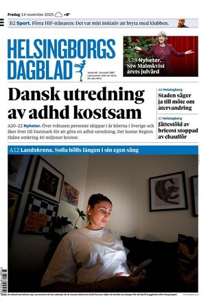 Förstasida Helsingborgs Dagblad