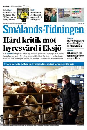 Förstasida Smålands-Tidningen