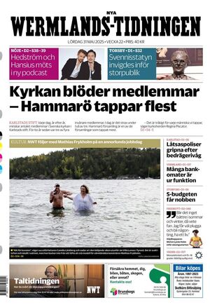 Förstasida Nya Wermlands-Tidningen