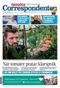 Förstasida Östgöta Correspondenten