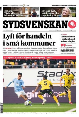Förstasida Sydsvenskan Lund
