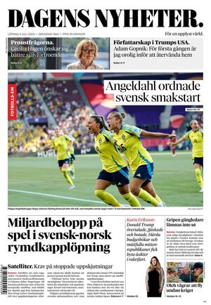 Förstasida Dagens Nyheter