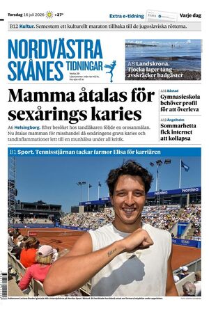 Förstasida Nordvästra Skånes Tidningar