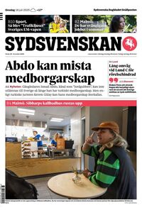 Förstasida Sydsvenskan Malmö