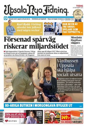 Förstasida Upsala Nya Tidning