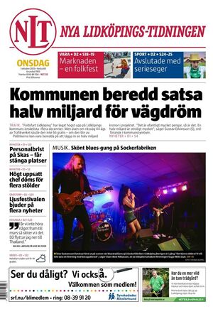 Förstasida Nya Lidköpings-Tidningen