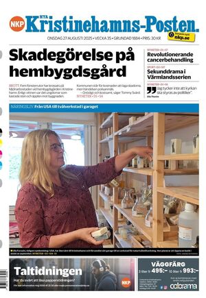 Förstasida Nya Kristinehamns-Posten