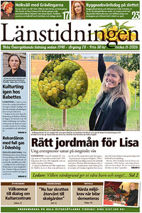 Förstasida Länstidningen Östergötland