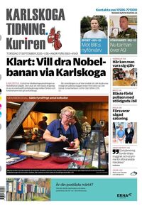 Förstasida Karlskoga Tidning-Kuriren