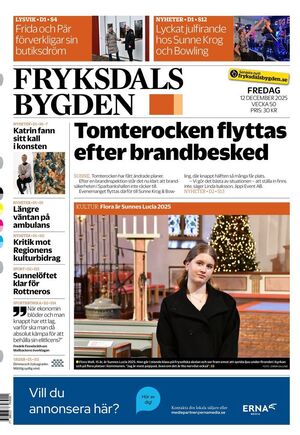 Förstasida Fryksdalsbygden
