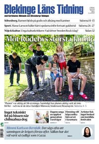 Förstasida Blekinge Läns Tidning