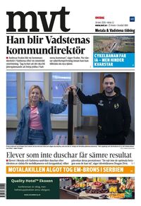 Förstasida Motala & Vadstena tidning