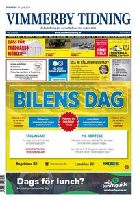 Förstasida Vimmerby Tidning