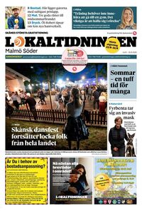 Förstasida Lokaltidningen Malmö Söder