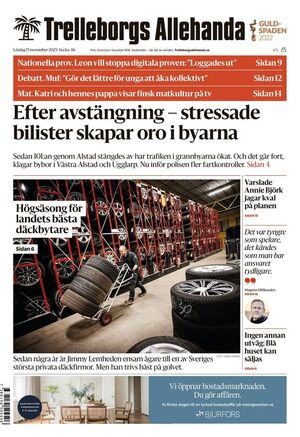 Förstasida Trelleborgs Allehanda