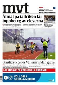 Förstasida Motala & Vadstena tidning
