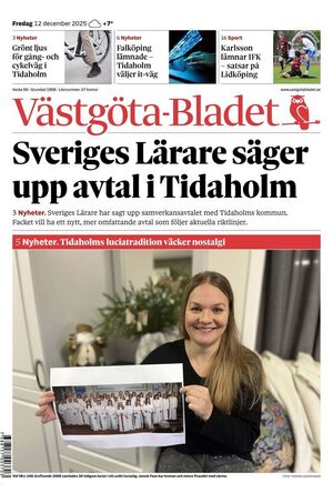 Förstasida Västgöta-Bladet