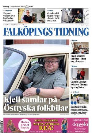 Förstasida Falköpings Tidning