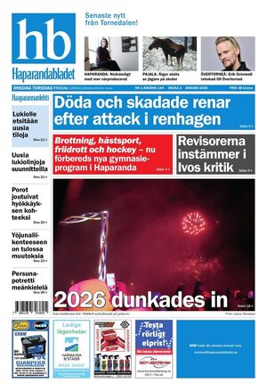 Förstasida Haparandabladet