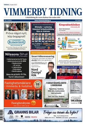 Förstasida Vimmerby Tidning