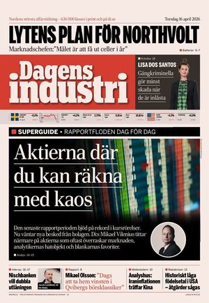 Förstasida Dagens industri