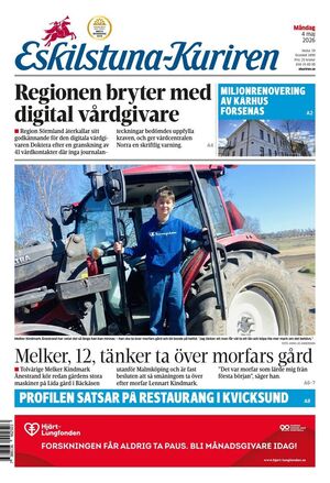Förstasida Eskilstuna-Kuriren