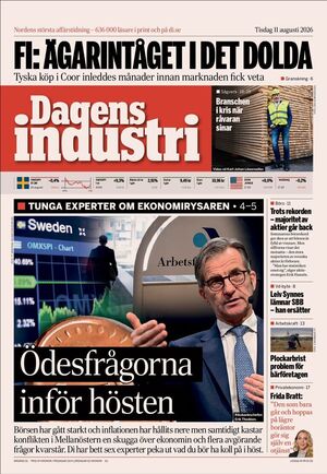 Förstasida Dagens industri