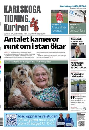 Förstasida Karlskoga Tidning-Kuriren