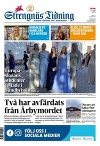 Förstasida Strengnäs Tidning