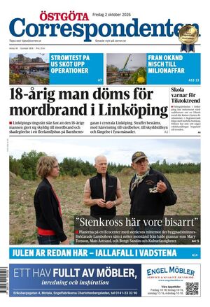 Förstasida Östgöta Correspondenten