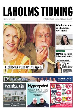 Förstasida Laholms Tidning