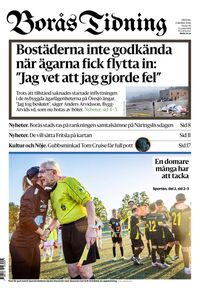 Förstasida Borås Tidning