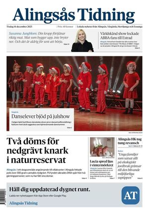 Förstasida Alingsås Tidning