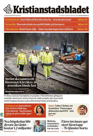 Förstasida Kristianstadsbladet