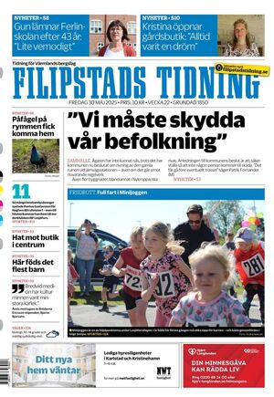 Förstasida Filipstads Tidning