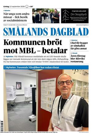 Förstasida Smålands Dagblad
