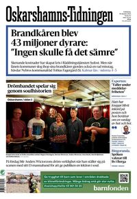 Förstasida Oskarshamns-Tidningen