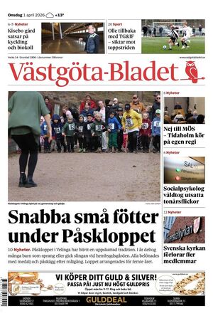 Förstasida Västgöta-Bladet