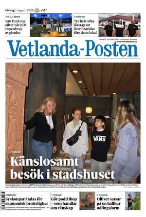 Förstasida Vetlanda-Posten