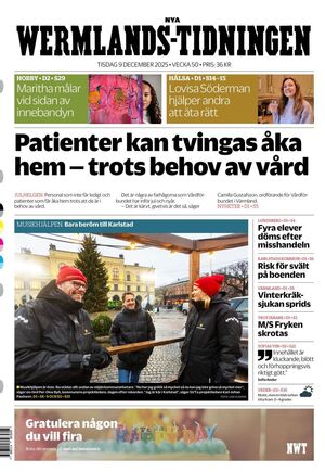 Förstasida Nya Wermlands-Tidningen