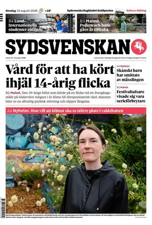 Förstasida Sydsvenskan Malmö
