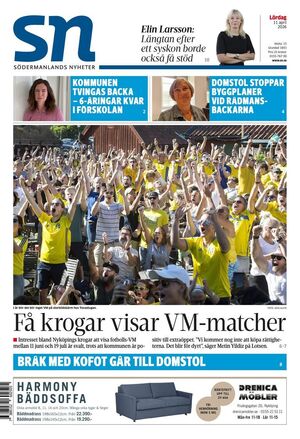 Förstasida Södermanlands Nyheter