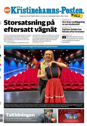 Förstasida Nya Kristinehamns-Posten