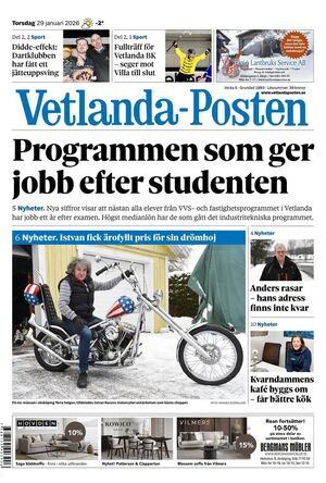 Förstasida Vetlanda-Posten