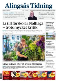 Förstasida Alingsås Tidning