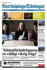 Förstasida Norrköpings Tidningar