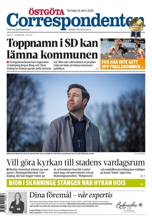 Förstasida Östgöta Correspondenten