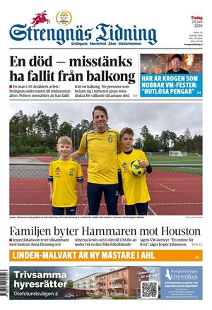 Förstasida Strengnäs Tidning