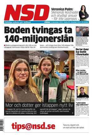 Förstasida Norrländska Socialdemokraten