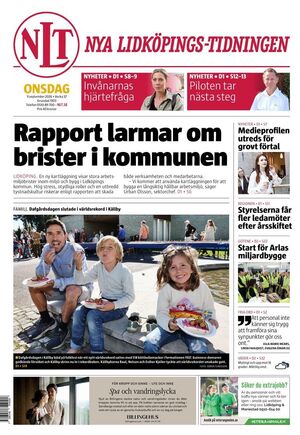 Förstasida Nya Lidköpings-Tidningen